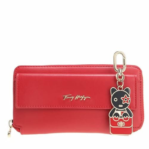 Tommy Hilfiger Iconic Tommy Large Zip Around Wallet with Keyfob L Primary Red