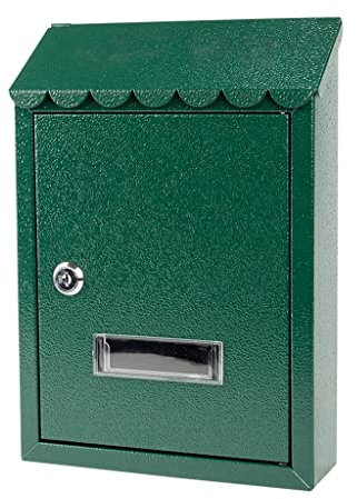 DITUDO Buzones Americanos Buzón De Hojalata con Cerradura, Buzón De Opinión Colgante De Pared Impermeable para Exterior, Buzón De Metal para Chalet Buzón De Opinión Buzón Comunitario