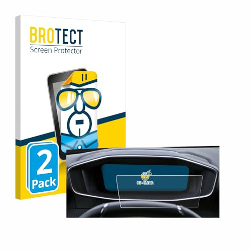 brotect 2-Pack Screen Protector compatible with Peugeot 2008 2022 Cockpit - HD-Clear Protection Film