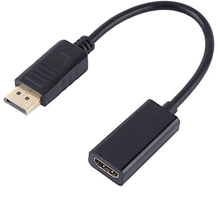 Adaptador DisplayPort a HDMI, Displayport Macho a HDMI Hembra Adaptador convertidor de Cable DP computadora a Monitor HDMI