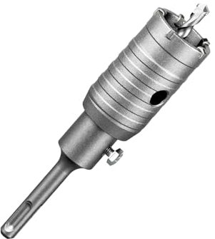 SALI Bohrkrone 40mm SDS Plus M22 Gewinde SDS Plus Schaft 110mm Wandlochsägebohrer Lochsägen-Set mit für Hartmetall-Zentrierbohrer für Mauerwerk Natursteine Sandsteine Kunststeine Beton Marmor Fliese