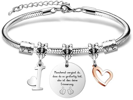 SAMORION 26 Brief Armband,Name Geschenk Inspirierende Armband,Manchmal Vergessen du,Dass Du So Großartig Bist Erinnerung Schmuck Für Frauen Geburtstagsg Armbänder für Freund Weihnachts Abschluss
