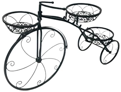 CCYENG Pflanzenständer Pflanzenregal Pflanzentisch Schmiedeeisen Blumenständer Fahrradform Boden Blumentopfregal Garten Balkon Dekoration Pflanzenhalter Blumenständer