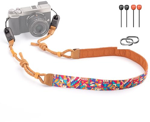 PGYTECH Vintage Kamera-Schultergurt Air, Kameragurt mit Schnellverschluss, verstellbarer 1100-1400 mm Kamera-Umhängegurt für DSLR/SLR/Nikon/Canon/Sony/Fuji Mirrorless-Kameras (Modern Art) L