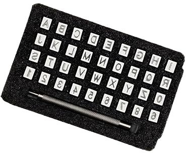 VILLCASE Bastelstempel-werkzeug 36-teiliges Stanzset Für Buchstaben Und Zahlen Aus Karbonstahl Buchstabenstempel-matrizen Zum Schnitzen Von Leder