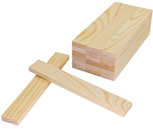 HAOBIN Bloques de construcción de Madera 200x30x10 mm Bloques de Madera tablillas de Madera Bloques de Madera de Tilo Madera para proyecto de bricolaje y deco,construcción y revestimiento (20)