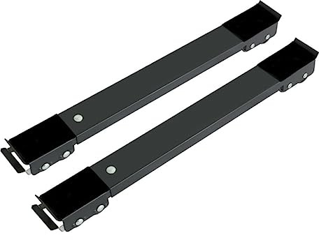 Verstellbare Geräte Rollständer aus Kohlenstoffstahl, 1 Paar Schwarz | 465 bis 720mm Panelbereich, 4cm Höhe, Anti Vibration und Lastaufnahme, für Große Möbel Zufälliger Stil