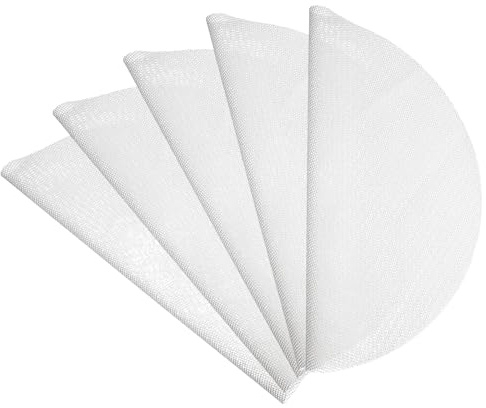 sourcing map 5pcs Silicone Steamer Liners, 15.8 Bamboo Steamer Liner Non-Stick Silicone Air Fryer Steamer Liners for Buns Dumplings Pastry Baking White