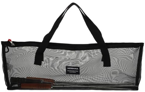 YARNOW 1ensemble Set De Brochettes Acier Inoxydable Avec Poignées Bois Pour Barbecue Accessoires De Cuisine Pour Grillades Kebabs Et Légumes Portable Pour Pique- Et Barbecue Extérieur