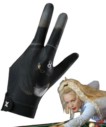 Wpsagek Linkshänder Billiard Handschuhe - 3-Finger Design Billiard Fäustlinge Für Linke Hand,Elastisch Verstellbares Queue Sportzubehör Für Radfahrer Golfer Sportler Frauen Jugendliche Teens Eltern