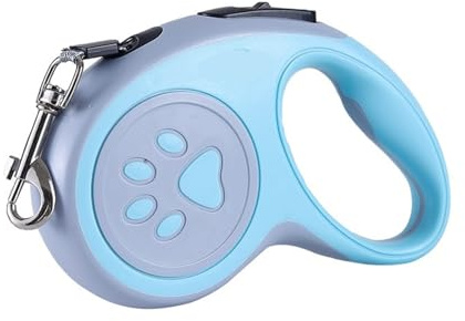 Nylon-Hundeleine, automatisch, einziehbar, langlebig, Katzenleine, ausziehbar, Welpen, Spazierengehen, Laufen, Traktion, Roulette, Blau, 5 m
