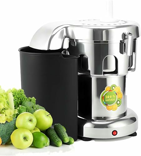 VYUJHNBG Extrattore di Succo Commerciale, 370W/550W Salia Centrifuga Pesante Macchina in Acciaio Inossidabile Elettrico Vervetta Intera, Produttore di Succo di Frutta Squeezer