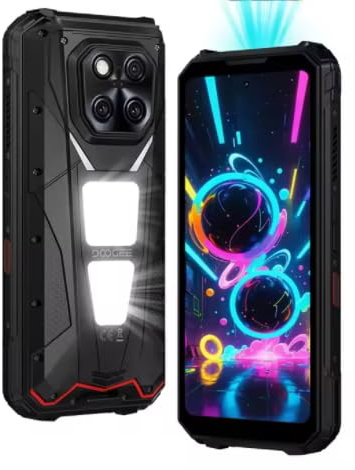 V Max Play 5G Projector Rugged Phone 20500mAh Dual Camping Lights Dimensity 7300 16GB+512GB NFC Smartphone