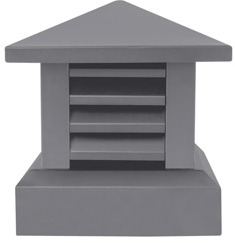 LSSHQ Cappello da Camino Quadrato in Alluminio For Esterni, Fumaiolo Quadrato per Camino Anti Intemperie, Forno A Legna da Esterno Chimney(55x55cm/21.6x21.6in)
