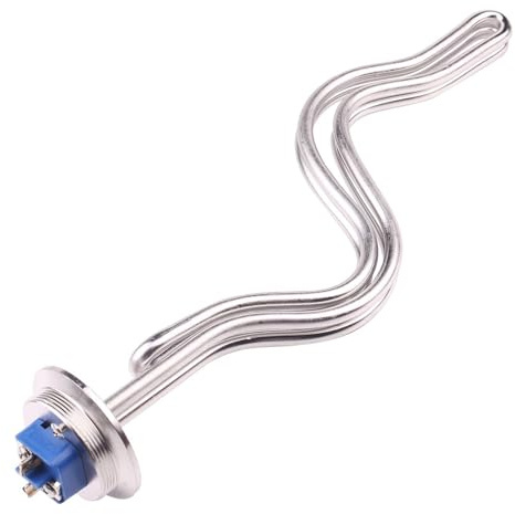 240V Heating Element 2 Inches Tri Clamp Brewing 2.5/3.5/4.5/5.5/6.5KW SUS304 Immersion Water Electrical Heater Rapid Heating Performance(Only Heater,Black Cap,4500w)