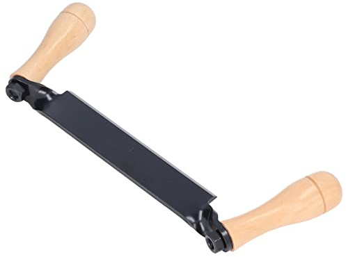Generic Couteau à Tirer Droit avec Manche en Bois, en Acier au Tungstène, Outil de Rasage Sûr et Durable pour le Travail du Bois en Rondins (10 pouces)