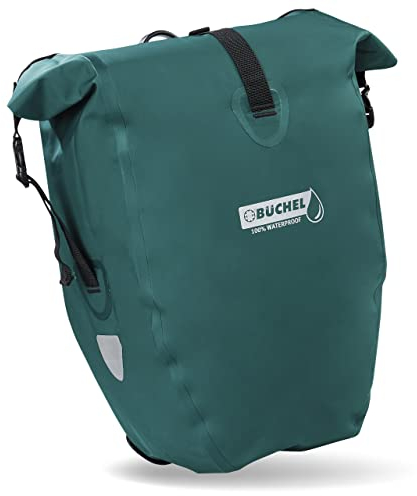 Büchel Fahrradtasche für Gepäckträger I 25.4 L - 100% Wasserdicht I mit Tragegriff und Schultergurt I fahrradtasche gepäckträger, gepäckträgertasche, fahrrad taschen hinten
