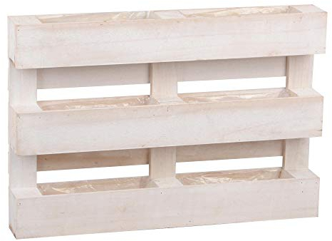 UNUS Paletas decorativas para plantas, jardinera, decoración de pared, madera, 60 x 41 x 8,5 cm