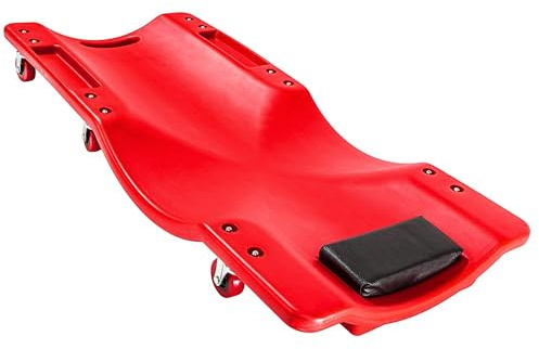 Yasta Carrello Sotto Auto da Meccanico 100cm, Lettino Sottomacchina con Ruote e Poggia Testa, Lettino da Lavoro per Officina e Garage, Carrellino Sottovettura Portatile