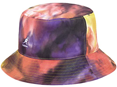 Kangol Tie Dye Bucket Stoffhut Baumwollhut Sommerhut Sonnenhut Fischerhut Anglerhut Damen/Herren - Sommer Frühling-Sommer - M (56-57 cm) bunt
