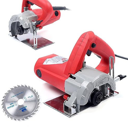 NaMaSyo Concrete Saw 1580W Corded Electric Diamond Tile/Marble Cutter 34mm 13000r/Min Dry Stone Cutting Machine for Wood Soft Metal Tile Plastic