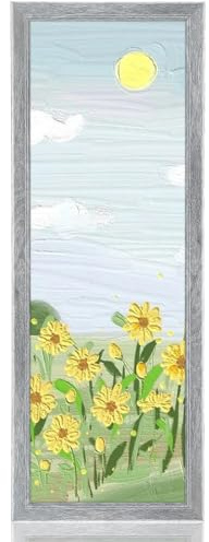 8x24 Wood Frame Gray, Rustic Natural Grey Wooden 24x8in Poster Picture Frame, Distressed 8 x 24inch Woodgrain Gallery Photo Frame with HD Plexiglass, Horizontal Vertical Wall Mounting Display 1pcs