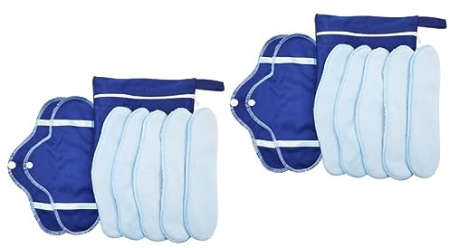 SOLUSTRE 16stücke Teiliges Set Waschbare Wiederverwendbare Stoffbinden Atmungsaktive Und Tragbare Menstruationspads Für Damen Für Und Alltag