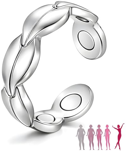 Innovess Magnetic Rings for Women, Pure Copper Adjustable Ring with Strong Magnets, Thumb & Finger Magnetic Ring for Women, Fashion Gift