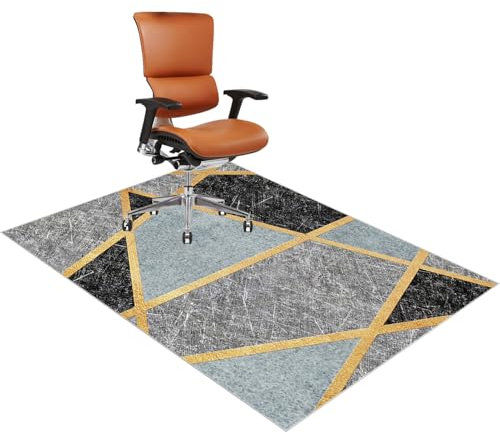 Tappetino per sedia da ufficio resistente, 130 x 180 cm, antiscivolo, a pelo corto, ideale per casa e ufficio, durevole, protezione per pavimenti duri per sedie a rotelle