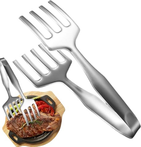 Ahuuen Pinzas para – Pinzas de metal para barbacoa para cocina – Herramientas de cocina resistentes al calor, utensilios de cocina para carne, pescado, bufé, servir picnic al aire libre, camping