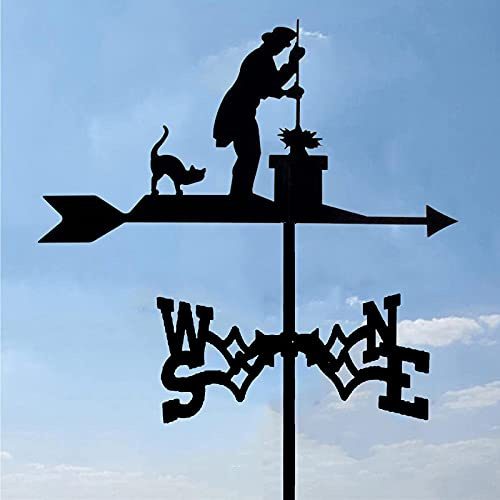 Soporte de techo de paleta meteorológica de granja, indicador de dirección del viento, soporte de metal para exteriores, adornos de veleta, esculturas creativas de motocicleta, indicador de dirección