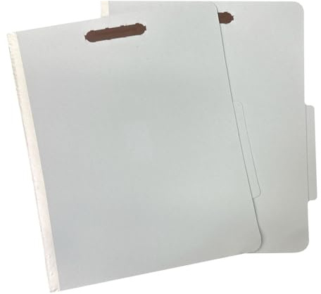Amazon Basics Sturdy Pressboard Classification File Folders with Fasteners, Dividers, 2 Expansion for Documents Organization, 11.97 x 10.55 inch, Green, 10-Pack
