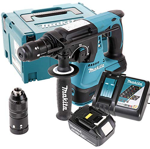 Makita DHR243Z 18V Brushless SDS+ Hammer Drill with 1 x 5Ah Battery & Charger