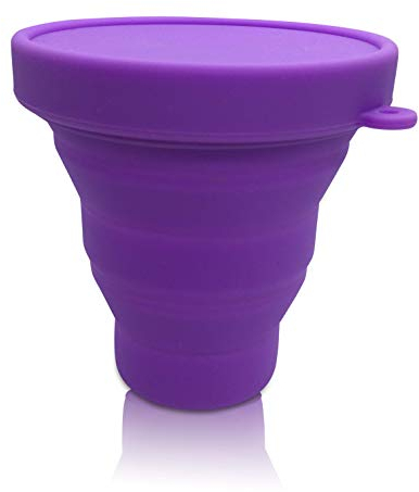 AvaLoona Menstruationstasse Reinigungsbecher faltbar - Sterilisierbecher für Aufbewahrung und Reinigung (Lila)