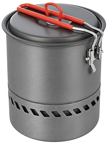 Bulin Olla de Camping, hervidor de Camping – Tetera ultraligera de 1,5 L de aluminio anodizado, hervidor para casa, camping, trekking, senderismo, picnic, (fondo tipo reactor)