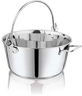 Penguin Home Jam Pan & Maslin Pan, 8.5 Litre Stainless Steel, Lockable Handle & Induction Safe, Suitable for All Hobs, Suitable for Dishwasher, Fridge & Freezer, Diameter 30.5 cm