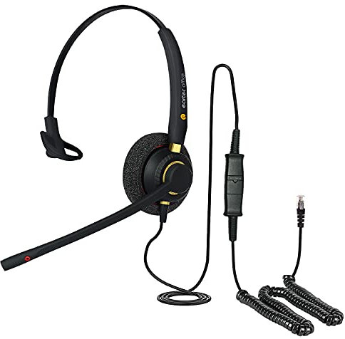 Headset für Alcatel Temporis IP 100 IP 150 IP151 IP 300. IP 350 IP 380 IP 580 IP 780 IP 880 Voip Telefone RJ9 Kabel QD002P EAR510
