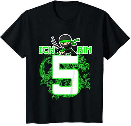 5. Geburtstag Junge 5 Jahre alt fünfjähriger Ninja T-Shirt