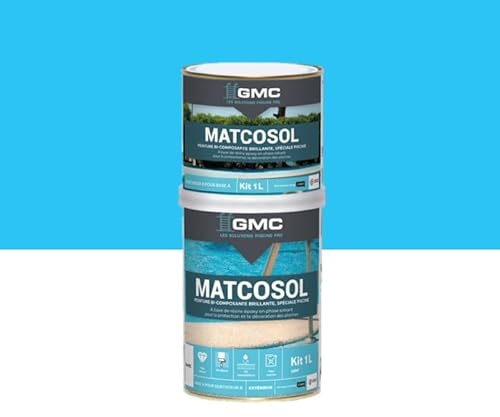 GMC MATCOSOL PISCINE BLEU 1L - Peinture piscine grande résistance au chlore