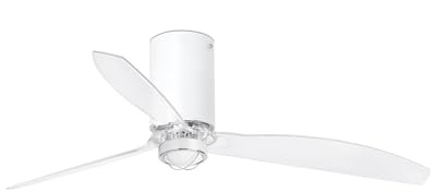 FARO BARCELONA 32039-9 Mini TUBE FAN LED-Deckenventilator, matt/transparent, mit Gleichstrommotor