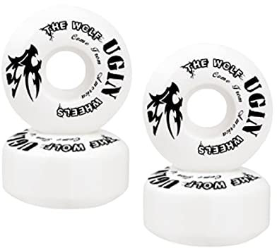 SM SunniMix Skateboard Rollen Set, 4 hochfeste Skateboard Rollen 52mm Skateboard Rollen Ersatz mit Muster für Ebene Oberfläche