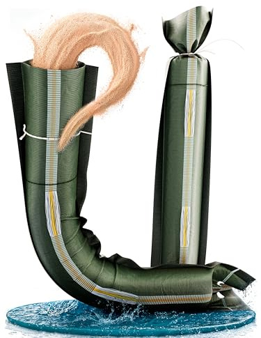 200x Sandsäcke Silosandsäcke geeignet für Hochwasserschutz | 25cm x100cm mit Griff, Zugband und Tragegriffen, Silosäcke zum befüllen, UV-beständiges hochwertiges Monofilgewebe
