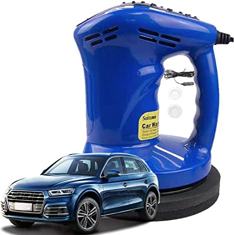 Machine à cirer excentrique, polisseuse de voiture 80w, vitesses variables 1500prm, poignée en D, tampon de polissage, base de 150 mm idéale pour le ponçage de voiture, le polissage (Color : Blue)