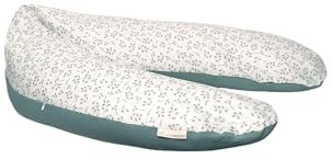 ULLENBOOM Schwangerschaftskissen & Stillkissen 190cm - Mikroperlen Füllung | Extra leise Mikroperlen, Bezug: 100% Baumwolle, OEKO-TEX zertifiziert, Made in EU, Schadstoffgeprüft und waschbar