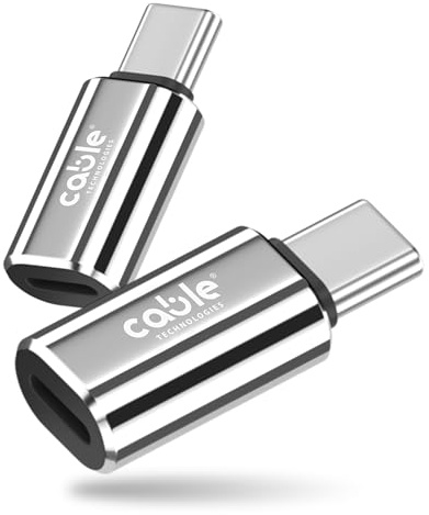 Cable Technologies Adaptador Lightning hembra USB C macho 2 unidades, compatible con iPhone 15/15 Pro/15 Pro Max/15 Plus & iPad Pro/Air/Mini & Samsung, etc. Conexiones de carga rápida/transferencia de