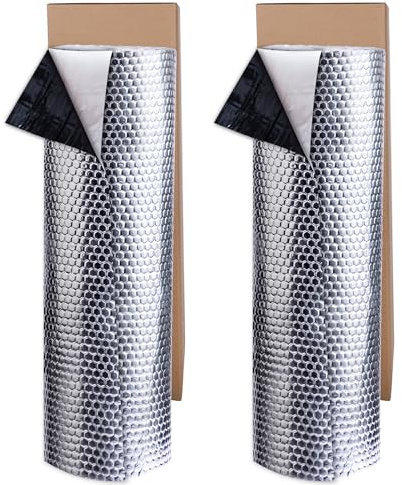 Pamatio 2 Rollen à 50cm x 4m=4m² Alubutyl Anti Dröhn Dämmmatte Selbstklebend Auto Dämmung 2mm - KFZ Lärmschutz, Schalldämmung und Schallschutz