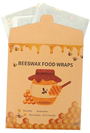 COLLBATH Reusable Beeswax Wraps Food Packaging Multi-Size Set Fresh-Keeping Bowl Covers Household Food Wraps for Sandwiches, Cake Preservation and Butter Storage