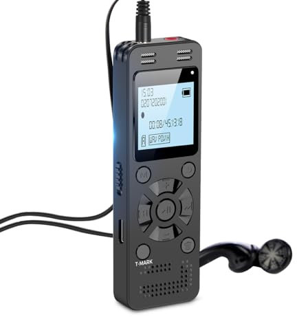 128GB Digitaler Sprachrekorder mit Playback - EVISTR 9296 Stunden sprachaktiviertes Aufnahmegerät Audio-Diktiergerät mit Passwort MP3-Player für Vorlesungen Besprechungen