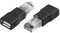 GINTOOYUN Adaptador de 2 PC USB a RJ45 Ethernet Negro USB 2.0 hembra a RJ45 8P4C macho conversión adaptador para cámara, módem ADSL, router, ordenadores portátiles, ordenadores de sobremesa, etc