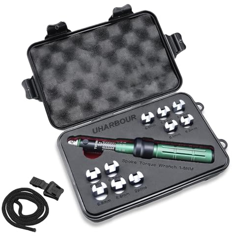 Uharbour Spoke Torque Wrench, 5.1-6.9mm, Bike Torque Wrench, Dirt Bike Tool Kit